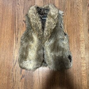 Express Faux Fur Vest